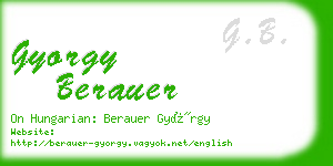 gyorgy berauer business card